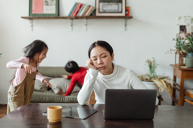 stressed on the laptop Learn Korean slang words